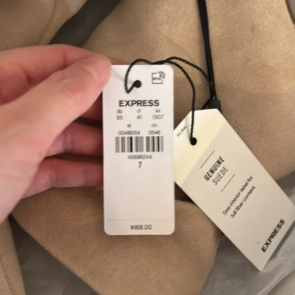 NWT. Brian Atwood x Express slouch suede shoes - Picture 7 of 8